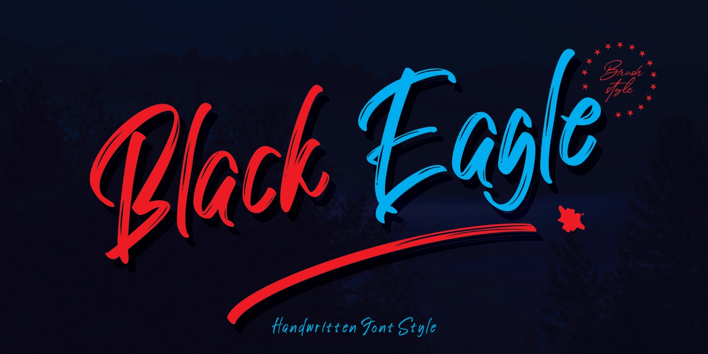 Przykładowa czcionka Black Eagle #1